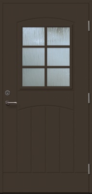 Теплая входная дверь NORD-FIN-DOORS EU2000L, коричневая