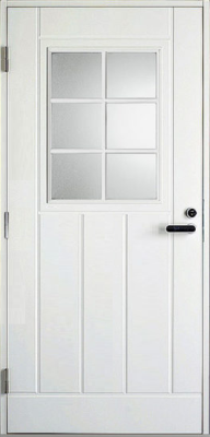 Дверь входная Kaski VO2_6RX, белая + VAL565SETC (Ручка и цилиндр в комплекте), 10*21, левое