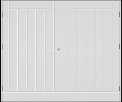 Гаражные ворота Kaski UO1AO, Белый NCS S 0502-Y, М25*20, Левая