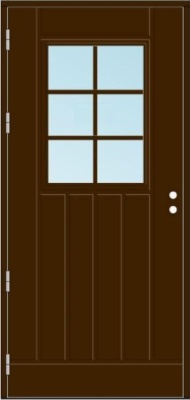 UOL1 (L1T09BL) Thermo KASKI со стеклом, Тёмно-коричневая RR32 9*21, ЛЕВАЯ, замок  8765