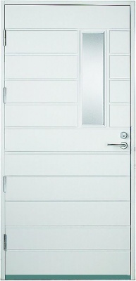 Дверь входная Kaski UOL18, Белый NCS S 0502-Y, M10x21, Левая