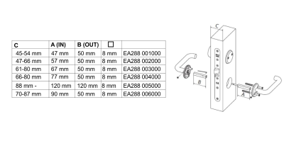 Шток раздельный для электромеханических замков Abloy (Аблой) EA288