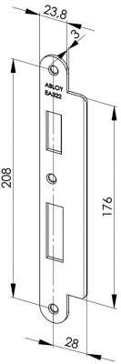 Запорная (ответная планка) планка Abloy EA322