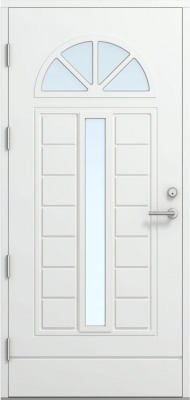 Дверь входная Kaski FE107, Белый NCS S 0502-Y, M10x21, Левая