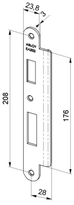 Запорная (ответная планка) планка Abloy EA332