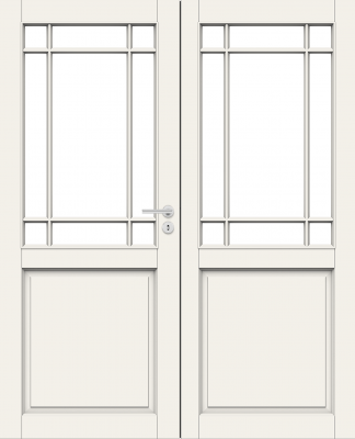 Дверь Смарт Дорс модель 131 pari двухстворчатая, Белый NCS S 0502-Y, M13x21, Левая