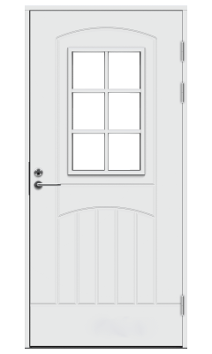 Теплая входная дверь SWEDOOR by Jeld-Wen Function F2000 W71, белая