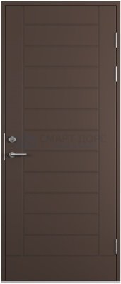 Дверь наружная деревянная ScanDo 06, темно-коричневая