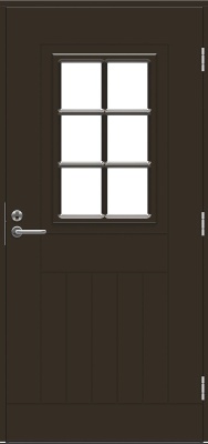 Теплая входная дверь SWEDOOR by Jeld-Wen Function Wadden Eco с замком ASSA 565, тёмно-коричневая