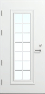 Дверь входная Kaski Seliskeri Saaristo, Белый NCS S 0502-Y, M10x21, Левая