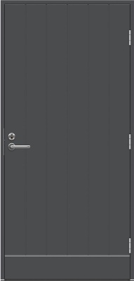 ECO Barents ( F1894 ) входная дверь 10*23 правая, тёмно-серая NCS S 7502-B, замок ASSA 565