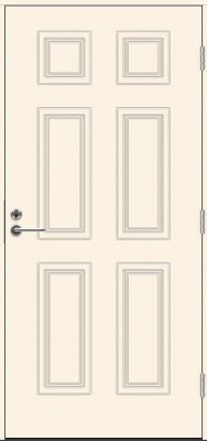 Теплая входная дверь SWEDOOR by Jeld-Wen Classic Ravel Eco, M10x21, Правая