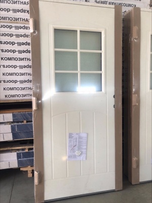 Теплая входная дверь NORD-FIN-DOORS EU2000L, белая фотография