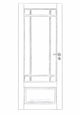  Дверь Смарт Дорс модель 130, Белый NCS S 0502-Y, M10x21, Левая