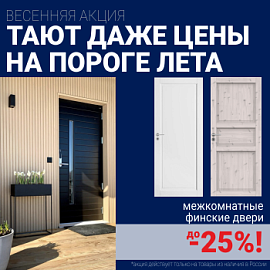 Финские межкомнатные двери со скидкой до 25%