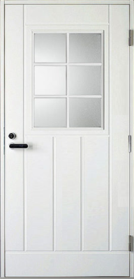 Дверь входная Kaski VO2_6RX, белая + VAL565SETC (Ручка и цилиндр в комплекте), 9*21, правое
