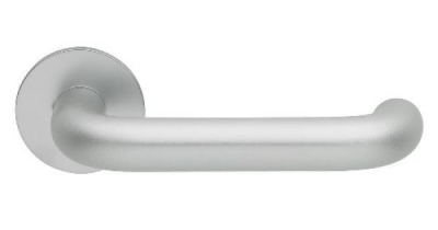 Ручка PRESTO 3-20/007 для сплошных дверей толщиной 40-60 мм, алюминий анодированный серебром (парная