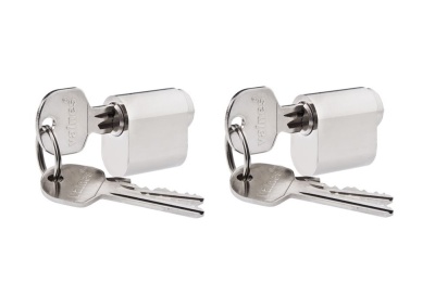 2 овальных цилиндра NFD E601_2С под один ключ, никель