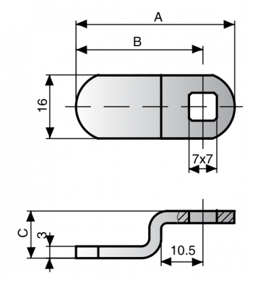 Изогнутый накидной ригель