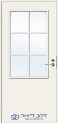 Дверь входная террасная SWEDOOR by Jeld-Wen PO2090 W14 с переплетом, M9x21, Левая, Белый NCS S 0502-Y