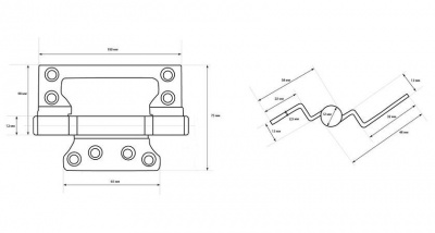 Петля угловая накладная ONYX