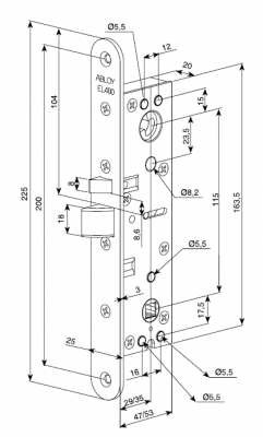 Замок электромеханический Abloy (Аблой) EL480 с функцией "Антипаника"