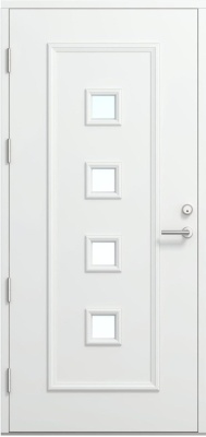 Дверь входная Kaski Laakkio, Белый NCS S 0502-Y, M10x21, Левая