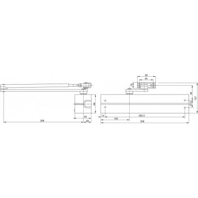 Доводчик ASSA-Abloy (Асса-Аблой) DC347  EN 5-7  Для тяжёлых дверей