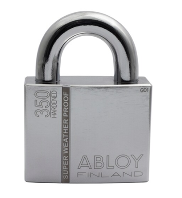 Навесной замок Abloy (Аблой) PLI350, дужка 14 мм, с уплотнительными кольцами для защиты от пыли и осадков