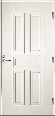  Теплая входная дверь UO8 RUS белая, M9x21, Правая
