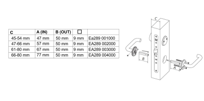 Шток раздельный для электромеханических замков Abloy (Аблой) EA289