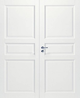 Дверь белая массивная SWEDOOR by Jeld-Wen Craft 101, двустворчатая, M15(705+715)х21,  Белый NCS S 0502-Y