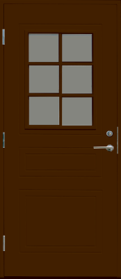 Vemdalen KASKI со стеклом, Коричневая, 9*21, ЛЕВАЯ, 8765 