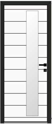 Уличная Теплая алюминиевая дверь с терморазрывом TX-8 двухцветная М10*23, с биометрическим замком DIRCODE