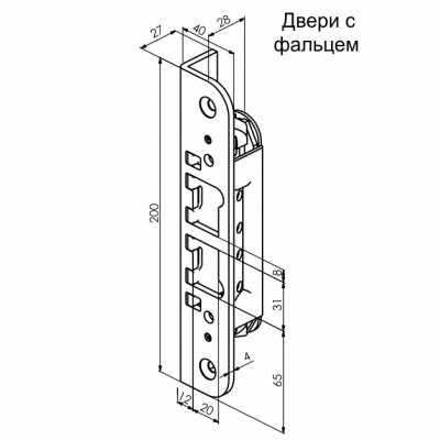 Запорная планка (ответная планка) Abloy LP722