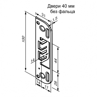 Запорная планка (ответная планка) Abloy 0045