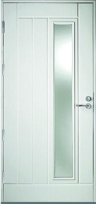 Дверь входная Kaski UOL12, Белый NCS S 0502-Y, M10x21, Левая