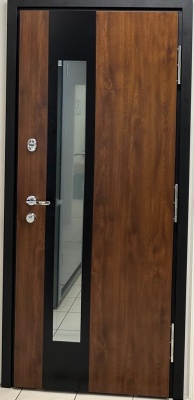 Тёплая входная дверь с терморазрывом Норд 85 НС-44Н21 Золотой Дуб (Lаmpre), М9*21, правая