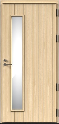 Дверь входная Kaski Puudesign Pouta, М9x21, замок LC200, правая, цвет - Somero (Vaalea mänty)