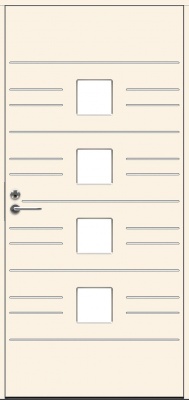 Теплая входная дверь SWEDOOR by Jeld-Wen Character Leon Eco, М10x21, Правая