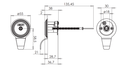 Цилиндр Abloy (Аблой) CY053 для накладных замков