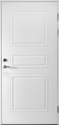  Теплая входная дверь 1850 RUS белая, Белый NCS S 0502-Y, M9x21, Правая