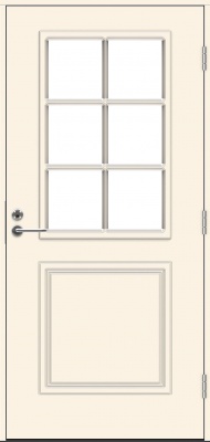  Теплая входная дверь SWEDOOR by Jeld-Wen Classic Smetana Eco, M10x21, Правая