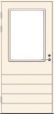  Дверь входная террасная SWEDOOR by Jeld-Wen PO1893 W12, M9x21, Левая, Белый NCS S 0502-Y