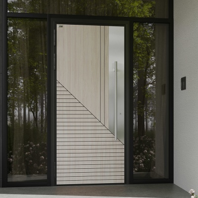 Уличная алюминиевая дверь с терморазрывом TX-7