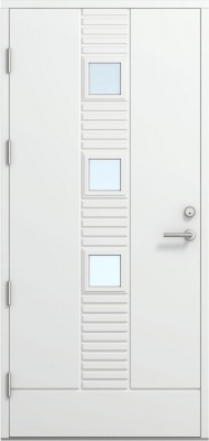 Дверь входная Kaski FE86, Белый NCS S 0502-Y, M10x21, Левая