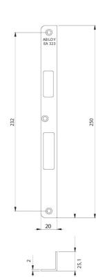 Запорная (ответная планка) планка Abloy EA323