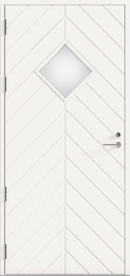 Дверь входная Kaski UOL24, Белый NCS S 0502-Y, 10*21, левое