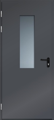 Дверь многофункциональная Норд Бета с узким стеклом