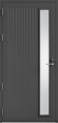 Дверь входная Kaski Halla Thermo, Белый NCS S 0502-Y, 10*21, левое